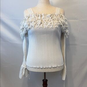 Chic Off-Shoulder Cream Blouse